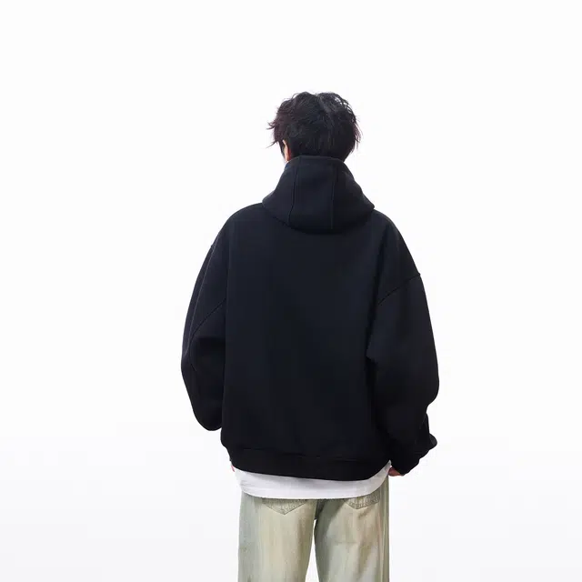 加荣 春秋百搭舒适高级感上衣美式潮牌街头廓形连帽少年帅气宽松开衫拉链情侣卫衣 男女同款