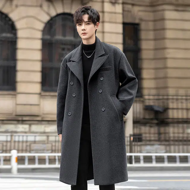 加荣 中长款宽松慵懒休闲百搭舒适长袖大衣 男女同款