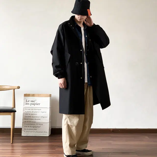 加荣 中长款英伦潮牌宽松假两件痞帅高级感毛时尚高端大衣 男女同款