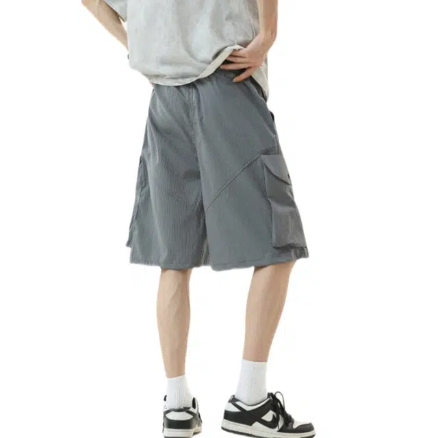 加荣 大口袋网眼透气薄款潮流百搭工装短裤 男女同款