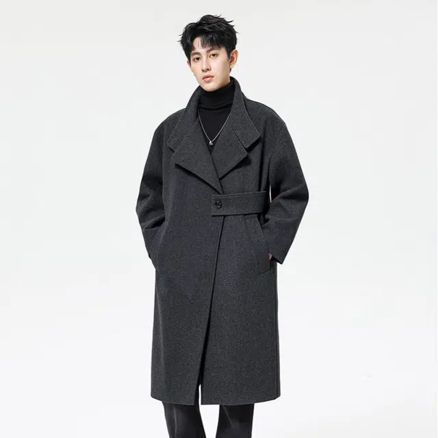 加荣 中长款宽松慵懒时尚大衣 男女同款