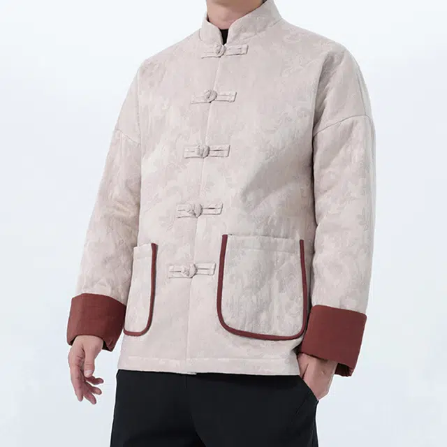 加荣 新中式棉衣外套男中国风立领盘扣唐装男秋季宽松休闲居士服男士慵懒风松弛感棉袄男款青少年痞帅男舒适百搭棉服 男女同款
