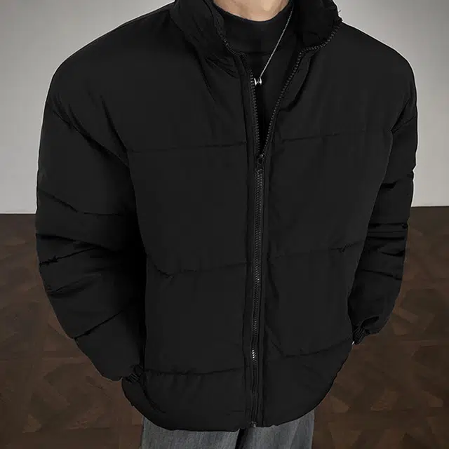 加荣 美式纯色简约立领保暖时尚高端百搭宽松慵懒棉服风面包服潮流外套 男女同款