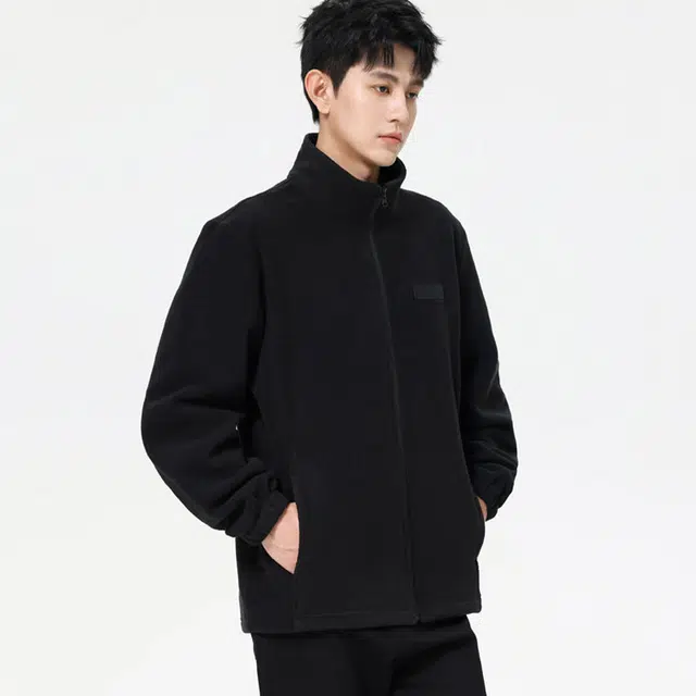 加荣 户外百搭美式复古宽松休闲立领纯色拉链运动夹克外套 男女同款
