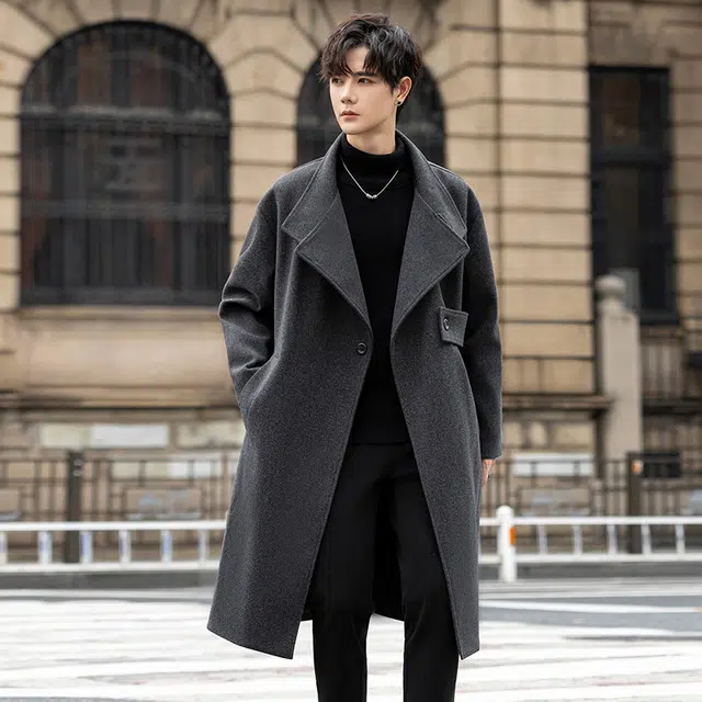 加荣 中长款宽松慵懒时尚大衣 男女同款