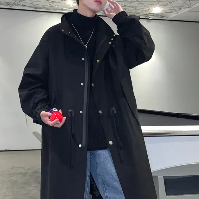 加荣 美式纯色秋季高级韩系中长款过膝简约基础款设计感小众大衣 男女同款