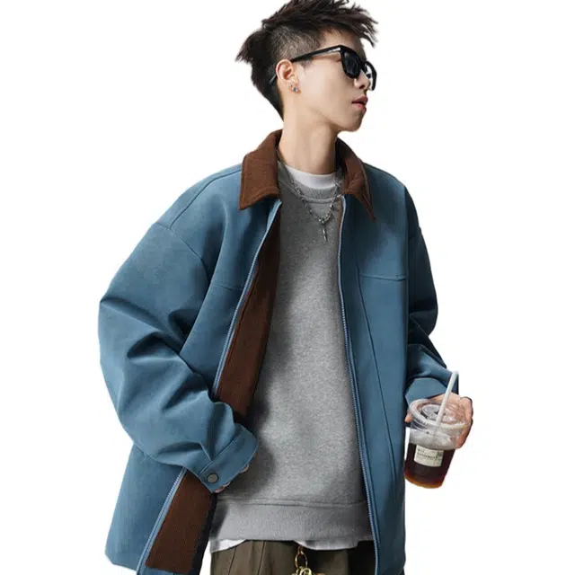 加荣 美式街头纯色复古简约高级感大气套头男装青少年帅气学生潮流春秋季宽松舒适情侣休闲百搭日常穿搭基础男士上衣 男女同款