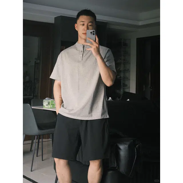 加荣 运动美式冰丝简约百搭休闲短裤 男女同款