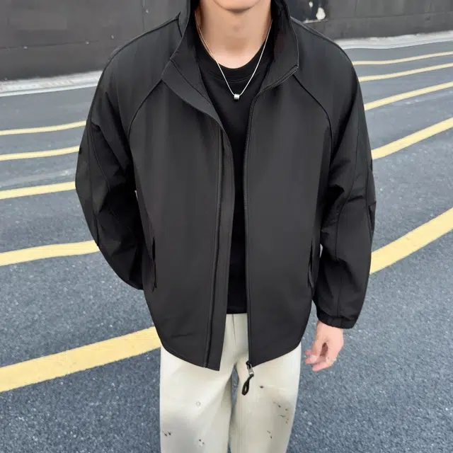 加荣 美式解构骑兵立领夹克男装秋季潮牌痞帅飞行上衣拼接机能冲锋衣男款小众设计感休闲百搭运动工装男士高级感开衫外套 男女同款