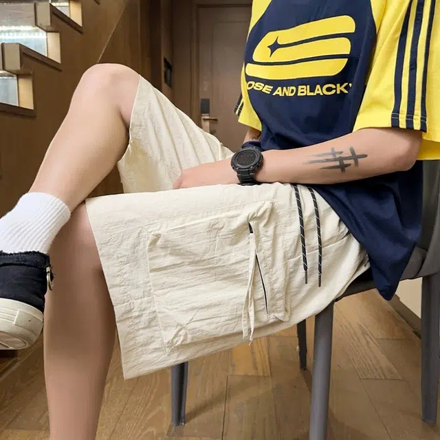 加荣 大口袋休闲青少年户外运动工装短裤 男女同款