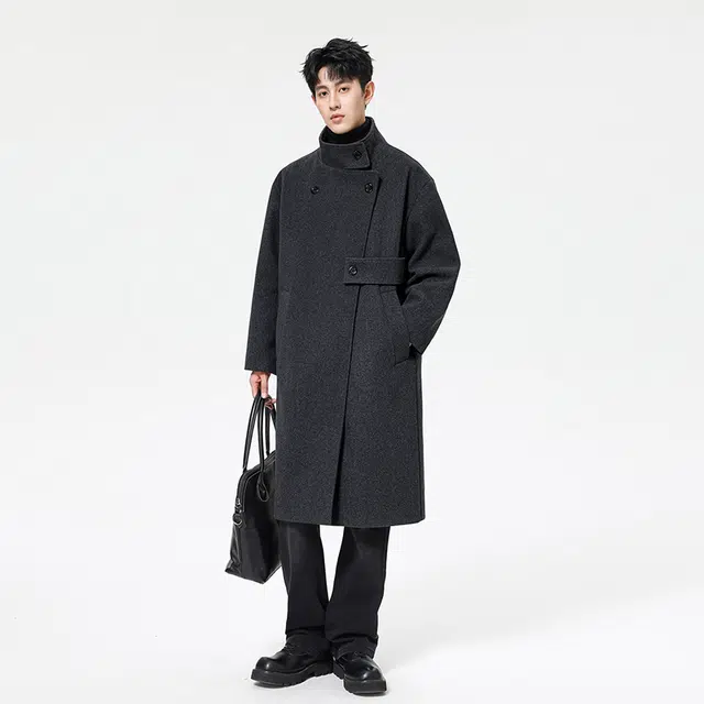 加荣 中长款宽松慵懒时尚大衣 男女同款