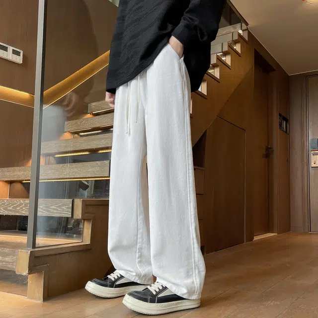 加荣 宽松直筒裤青少年高级感水洗做旧休闲裤夏季潮牌高街复古牛仔裤 男女同款