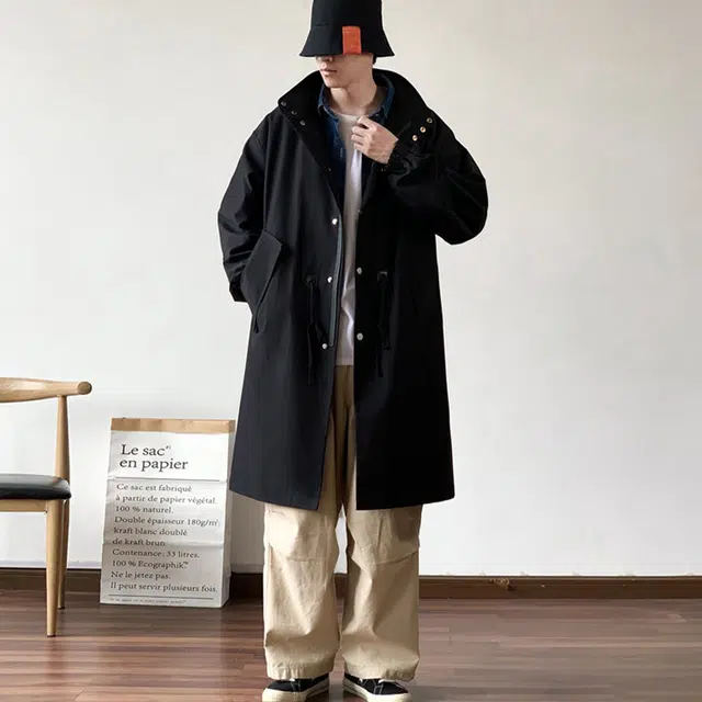 加荣 中长款英伦潮牌宽松假两件痞帅高级感毛时尚高端大衣 男女同款