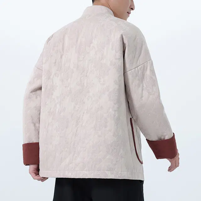 加荣 新中式棉衣外套男中国风立领盘扣唐装男秋季宽松休闲居士服男士慵懒风松弛感棉袄男款青少年痞帅男舒适百搭棉服 男女同款