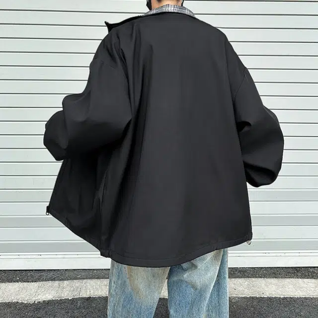 加荣 美式复古格子拼接立领夹克男宽松百搭男款上衣青少年痞帅男装长袖飞行服时尚高端休闲衣男士小众设计感开衫工装外套  男女同款
