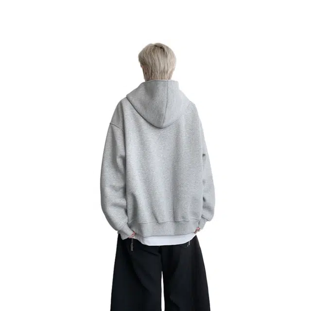 加荣 舒适情侣休闲百搭基础款套头潮流美式复古简约高级感卫衣 男女同款