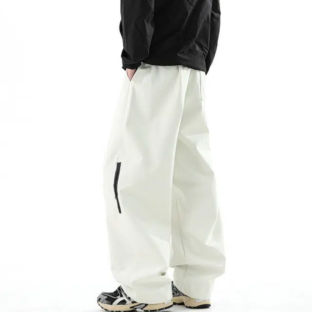 加荣 直筒薄款透气宽松青少年户外百搭宽松潮牌休闲裤 男女同款