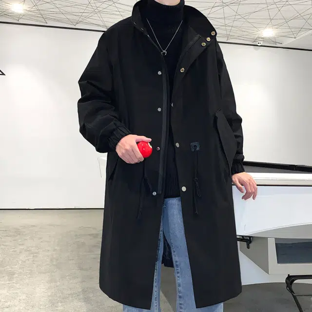 加荣 美式纯色秋季高级韩系中长款过膝简约基础款设计感小众大衣 男女同款