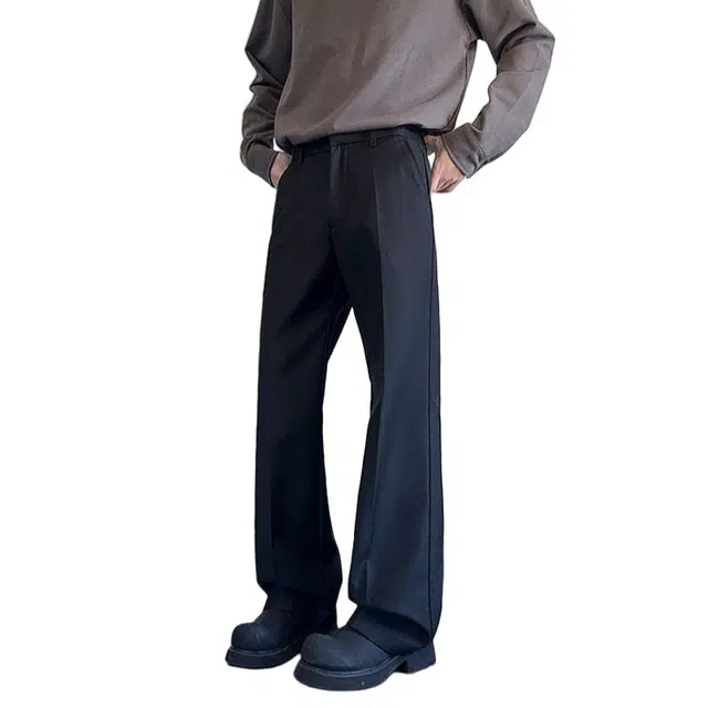 加荣 美式高街纯色简约休闲青少年日常出行通勤百搭宽松潮牌高级感直筒西装裤 男女同款