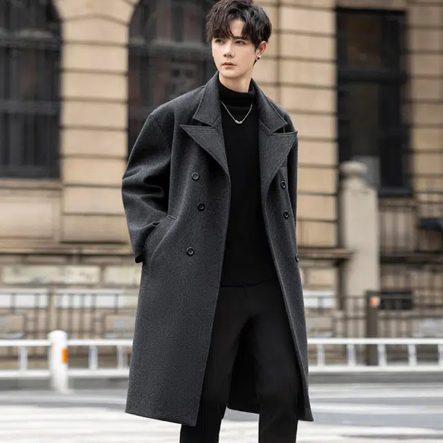 加荣 中长款宽松慵懒休闲百搭舒适长袖大衣 男女同款