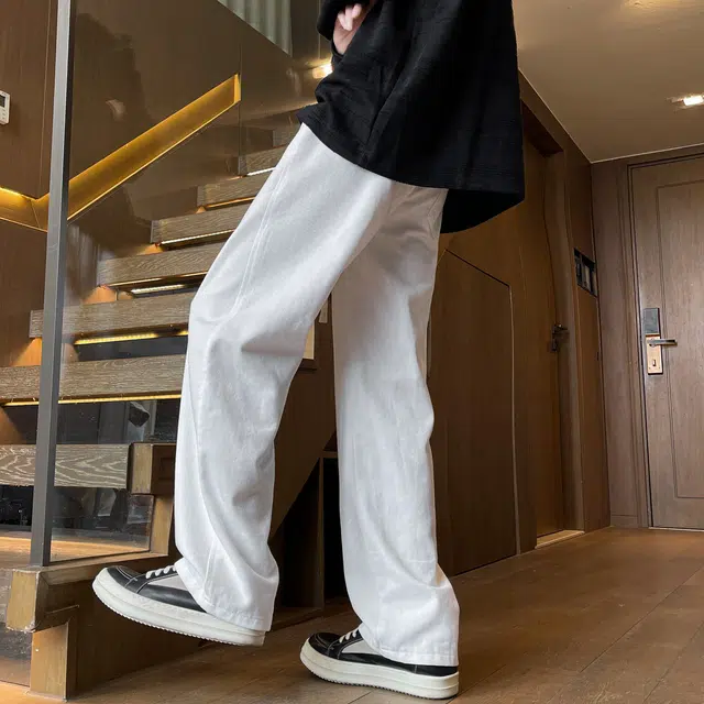加荣 宽松直筒裤青少年高级感水洗做旧休闲裤夏季潮牌高街复古牛仔裤 男女同款