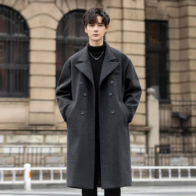 加荣 中长款宽松慵懒休闲百搭舒适长袖大衣 男女同款