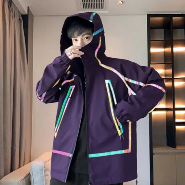 加荣 潮牌时尚连帽小众设计感机能口袋防水外衣户外休闲百搭运动服痞帅潮流上衣通勤高级感夹克外套 男女同款