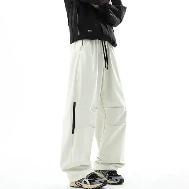 加荣 直筒薄款透气宽松青少年户外百搭宽松潮牌休闲裤 男女同款