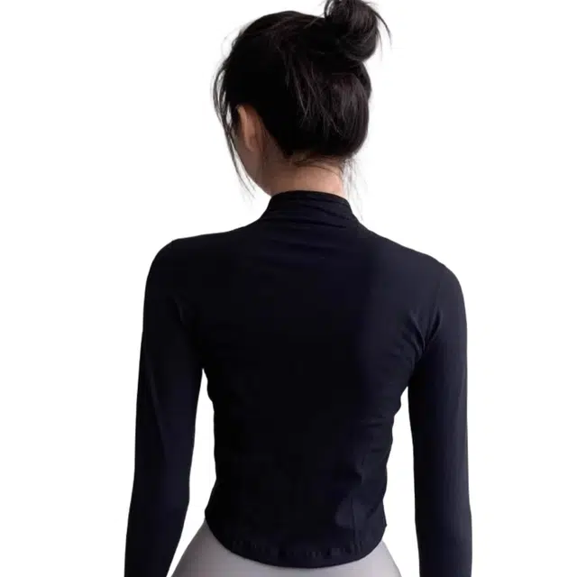 怪力萝莉  女速干短款收腰跑步运动上衣骑行服紧身  瑜伽外套  女款