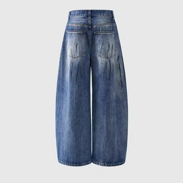 拾个壹先生 美式高街阔腿休闲百搭水洗痞帅牛仔裤 男女同款