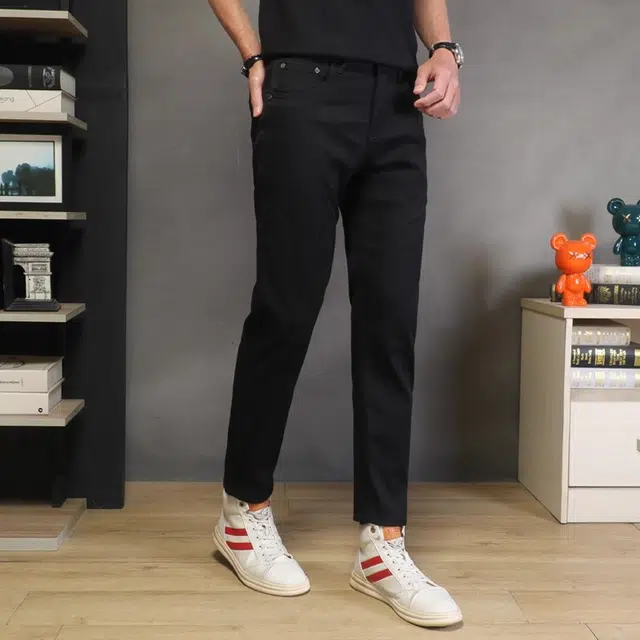 吉肯蒂 高端男裤修身小脚裤弹力韩版休闲牛仔裤 男款