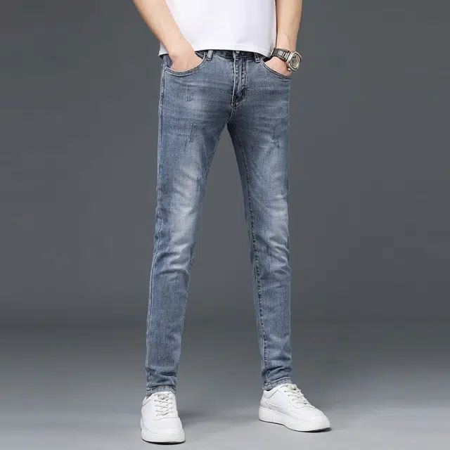 吉肯蒂 高端修身潮流时尚百搭简约牛仔裤 男款