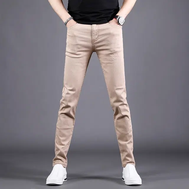 吉肯蒂 潮流修身设计感休闲百搭舒适牛仔裤 男款