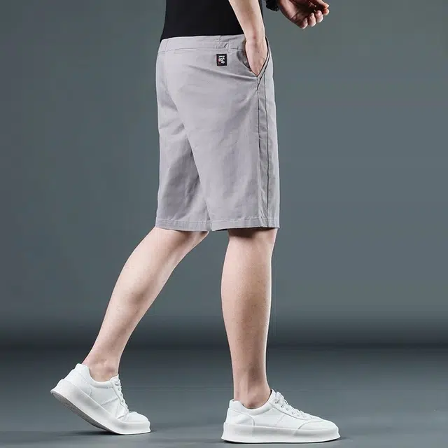 吉肯蒂 高端裤男夏季薄款合身中裤商务五分外穿居家休闲短裤 男款