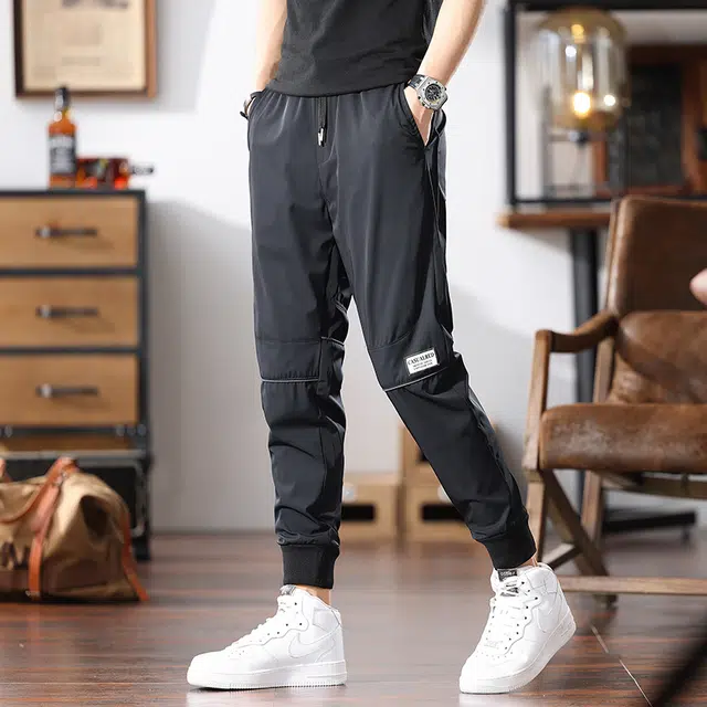 吉肯蒂 舒适运动裤弹力束脚哈伦裤休闲裤 男款