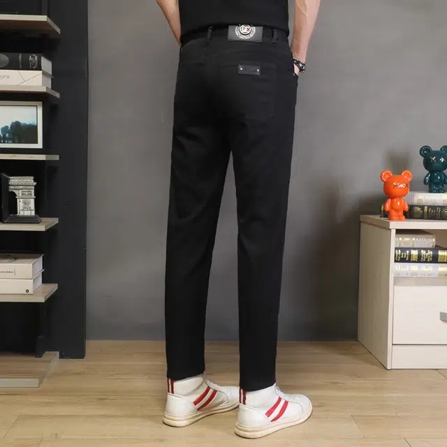 吉肯蒂 高端男裤修身小脚裤弹力韩版休闲牛仔裤 男款