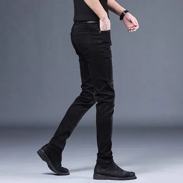 吉肯蒂 潮牌修身小脚秋冬潮流弹力休闲长裤子牛仔裤 男款