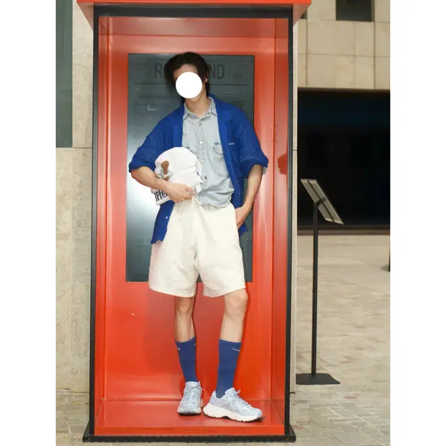 冈哉 美式高级纹理感提花华夫格菠萝格五分裤舒适透气宽松大码跑步健身运动通勤百搭休闲短裤 男女同款