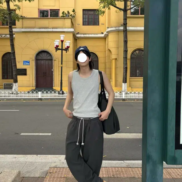 冈哉 美式高街潮牌穿搭潮流户外运动个性百搭基础款健身日常城市通勤透气舒适亲肤休闲无袖上衣背心 男女同款