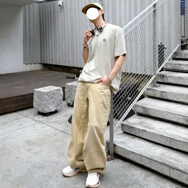冈哉 美式复古潮流个性潮牌百搭高街潮搭纯色基础款阔腿裤立体高级感日常通勤简约时尚百搭牛仔裤 男女同款