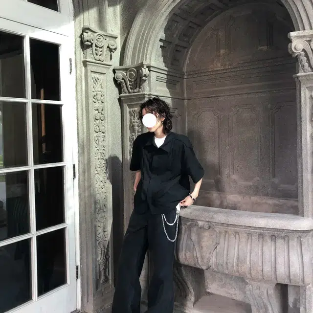 冈哉 休闲个性百搭垂感时尚简约纯色盐系舒适基础款短袖痞帅衬衣慵懒风空调外套上衣宽松翻领纽扣衬衫 男女同款