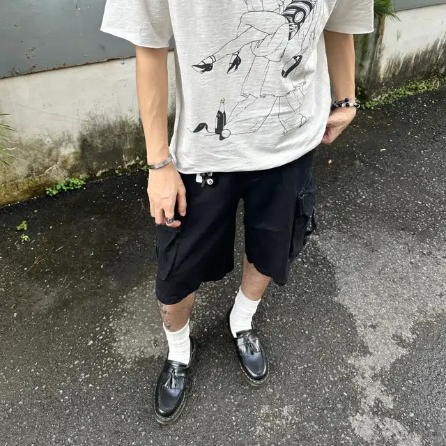 冈哉 美式高街复古冰丝凉感城市机能风户外透气校园百搭时尚潮流大口袋篮球五分裤直筒宽松工装短裤 男女同款