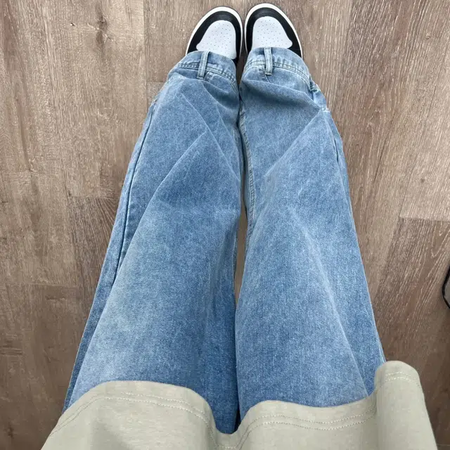 冈哉 美式复古潮流反穿裤子痞帅简约基础款设计品牌个性舒适显瘦宽松直筒阔腿通勤百搭弯刀休闲牛仔裤 男女同款