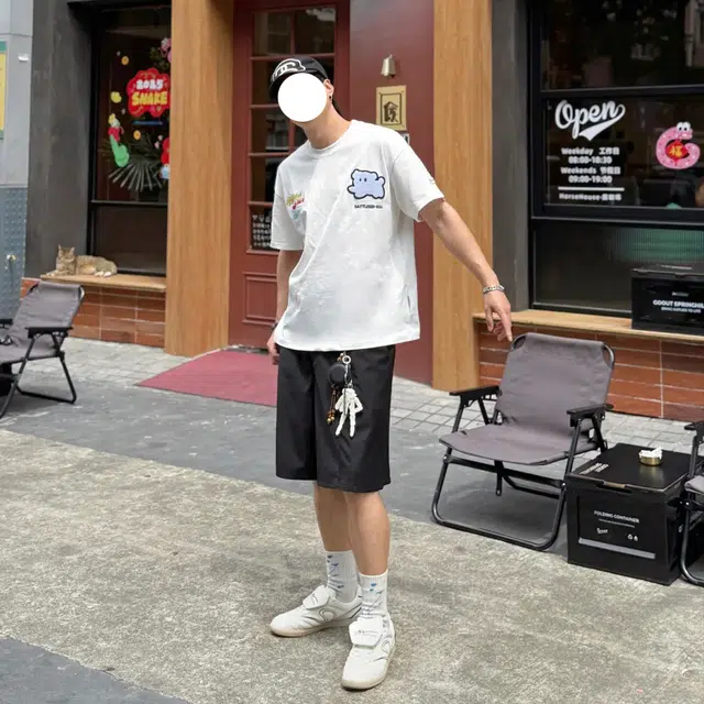 冈哉 美式高街复古纯色简约基础款透气速干松紧腰五分裤宽松百搭运动休闲短裤 男女同款
