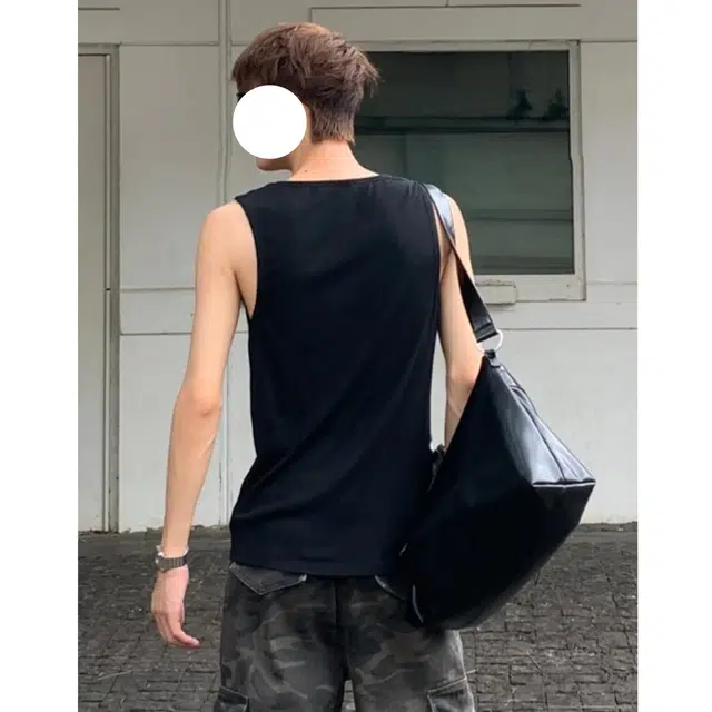 冈哉 美式纯色基础款凉感速干无袖运动健身汗衫坎肩背心 男女同款