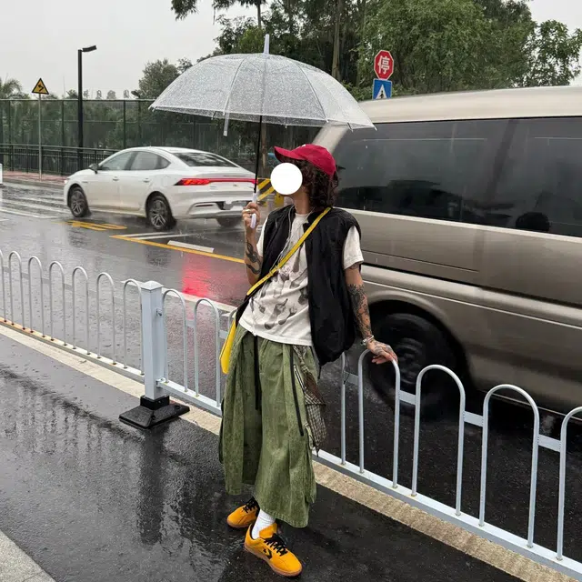 冈哉 美式潮牌高街复古山系户外机能风口袋拼接简约设计透气亲肤街头痞帅舒适百搭宽松休闲落肩垂感直筒开衫无袖马甲 男女同款
