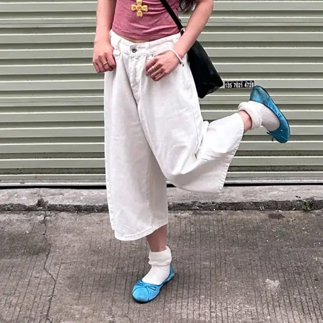 冈哉 纯色基础款七分裤美式复古街头休闲百搭高腰直筒宽松牛仔短裤 男女同款