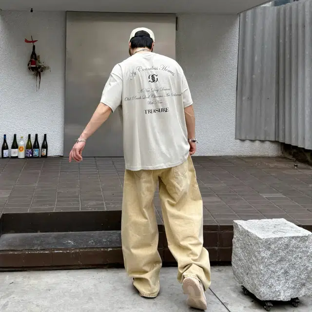 冈哉 美式复古潮流个性潮牌百搭高街潮搭纯色基础款阔腿裤立体高级感日常通勤简约时尚百搭牛仔裤 男女同款