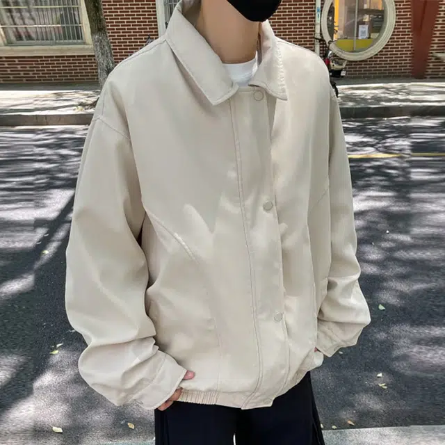 冈哉 解构廓形拼接工装大口袋高级感纯色简约设计美式复古潮流休闲闲翻领时尚宽松款百搭夹克外套 男女同款