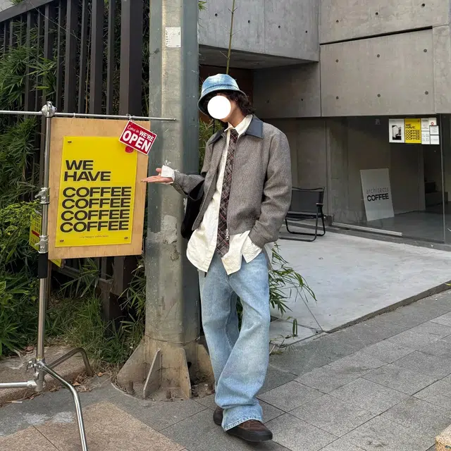 冈哉 美式复古高街潮流潮牌小众设计个性水洗阔腿做旧弯刀百搭痞帅垂感宽松直筒日常通勤牛仔裤 男女同款